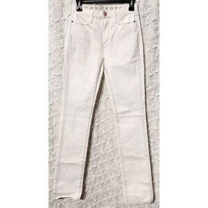 Earnest Sewn Zazo Straight Leg Denim‎ Womens 27 Mid Rise White Jeans USA Made